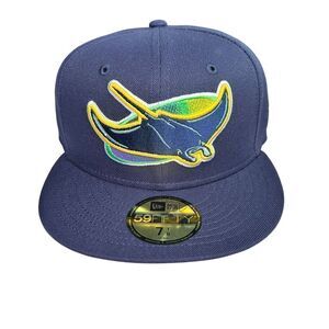 New Era Tampa Bay Devil Rays Cooperstown 59fifty navy blue‎ 7 1/8 NWT